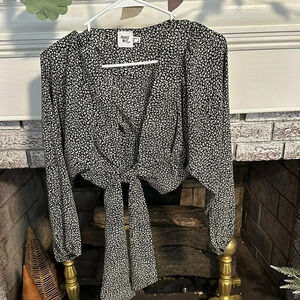 Princess Polly Tie top size UK6 US2 animal print cheetah leopard